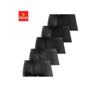 Hipster H.I.S, Herren, Gr. 10 (4XL), 5 Stk., schwarz, Jersey, Obermaterial: 95% Baumwolle, 5% Elasthan, unifarben, körpernah, Unterhosen, knapp sitzende Boxershorts aus Baumwollstretch, Topseller (220