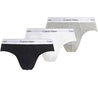 Hipster "HIP BRIEF 3PK", Damen, Gr. 4XL (60), 3 Stk., grau (grau heather, weiß, schwarz), Jersey, Obermaterial: 95% Baumwolle, 5% Elasthan, CALVIN KLEIN UNDERWEAR, unifarben, Unterhosen Hipster, mit L