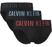 Hipster "HIP BRIEF 3PK", Herren, Gr. XL (54), 3 Stk., schwarz w, ombre blau logo, schwarz w, c, Jersey, Obermaterial: 88% Polyester, 12% Elasthan, CALVIN KLEIN UNDERWEAR, körpernah, Unterhosen, mit Lo