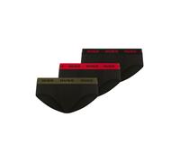 Hipster HUGO UNDERWEAR "HIPBRIEF TRIPL", Herren, Gr. L (52), 3 Stk., schwarz (charcoal 014), Jersey, Obermaterial: 95% Baumwolle, 5% Elasthan, körpernah, Unterhosen, mit elastischem Bund (51847662-L)