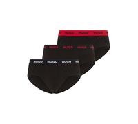 Hipster HUGO UNDERWEAR "HIPBRIEF TRIPL", Herren, Gr. XL (54), 3 Stk., schwarz (schwarz 005), Jersey, Obermaterial: 95% Baumwolle, 5% Elasthan, körpernah, Unterhosen, mit elastischem Bund (97375631-XL)