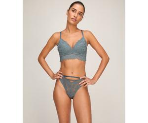 Hipster HUNKEMÖLLER "Andrea Brazilian", Damen, Gr. L, blau, 87% Polyamid, 13% Elasthan, Unterhosen (81331162-L) blau