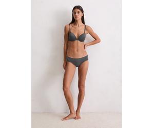 Hipster MARC O'POLO "Second Skin Jaquard", Damen, Gr. S, grau, Jacquard, Obermaterial: 90% Polyamid, 10% Elasthan, körpernah, Unterhosen, elastisch, Spitze, feine Streifen, weich, feminin (10420229-S)