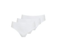 Hipster MEY "Superfine Organic", Damen, Gr. 38, weiß, Single Jersey, Obermaterial: 92% Baumwolle, 8% Elasthan, unifarben, körpernah, Unterhosen, American-Pants mit tiefem Taillensitz (72057807-38) wei
