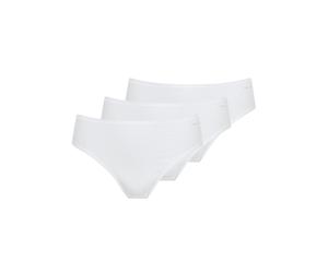 Hipster MEY "Superfine Organic", Damen, Gr. 44, weiß, Single Jersey, Obermaterial: 92% Baumwolle, 8% Elasthan, unifarben, körpernah, Unterhosen, American-Pants mit tiefem Taillensitz (72057807-44) wei