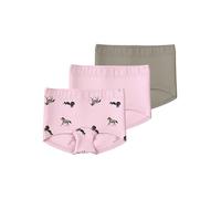 Hipster NAME IT "NMFTIGHTS 3P BALLERINA HORSE NOOS", Mädchen, Gr. 116, 3 Stk., ballerina, Jersey, Obermaterial: 95% Baumwolle, 5% Elasthan, bedruckt, unifarben, eng, Unterhosen (68449355-116) ballerin