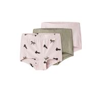 Hipster NAME IT "NMFTIGHTS 3P BALLERINA HORSE NOOS", Mädchen, Gr. 92, 3 Stk., ballerina, Jersey, Obermaterial: 95% Baumwolle, 5% Elasthan, bedruckt, unifarben, eng, Unterhosen (68449355-92) ballerina