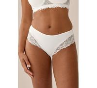 Hipster NATURANA "The Friday", Damen, Gr. 42, beige (ecru), Microfaser, Obermaterial: 87% Polyamid, 13% Elasthan. Spitze: 89% Polyamid, 11% Elasthan, leicht transparent, unifarben, bequem, Unterhosen,