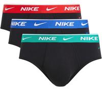Slip NIKE UNDERWEAR "BRIEF 3PK", Herren, Gr. L (50), 3er sortiert, Jersey, Obermaterial: 95% Baumwolle, 5% Elasthan, körpernah, Unterhosen, mit Logo-Elastikbund (89062235-L) 3er sortiert