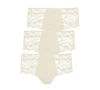 Hipster NINA VON C. "3er Pack Damen Hipster Silver Edition", Damen, Gr. 36, beige (champagner), Obermaterial: 86% Polyamid PA. 14% Elasthan EL., Unterhosen (28674862-36) champagner