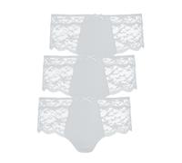 Hipster NINA VON C. "3er Pack Damen Hipster Silver Edition", Damen, Gr. 44, weiß, Obermaterial: 86% Polyamid PA. 14% Elasthan EL., Unterhosen (61029865-44) weiß