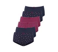 Hipster PETITE FLEUR, Damen, Gr. 36/38, navy, berry, Single Jersey, Obermaterial: 95% Baumwolle, 5% Elasthan, gemustert, unifarben, Unterhosen, aus elastischer Baumwolle (18705405-36) navy, berry