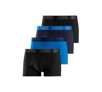 Hipster PUMA, Herren, Gr. L, blau (navy, blau, schwarz, schwarz), Jersey, Obermaterial: 95% Baumwolle, 5% Elasthan, bedruckt, unifarben mit Farbeinsatz, eng, Unterhosen, mit komfortablem Bund (9167362