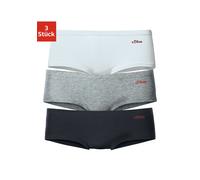 s.Oliver Hipster, (3 St.), mit seitlichem Logodruck 40/42 (L), 3 St. grau Damen Hipster Klassische Panties Damenwäsche 40/42 (L), 3 St. grau, schwarz, weiß