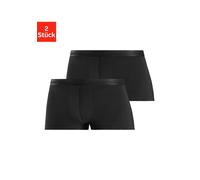 Hipster S.OLIVER, Herren, Gr. XXL, 2 Stk., schwarz, Obermaterial: 50% Baumwolle, 43% Modal (TENCEL™), 7% Elasthan (LYCRA), unifarben, körpernah, Unterhosen, knapp sitzende Boxershorts aus weichem Moda