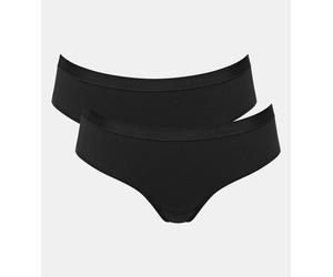 Hipster SLOGGI "GO Casual", Damen, Gr. S, schwarz, Single Jersey, Obermaterial: 95% Baumwolle, 5% Elasthan, clean, unifarben, körpernah, Unterhosen, weich, atmungsaktiv, Baumwollmix (86327914-S) schwa