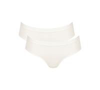 Hipster SLOGGI "GO Casual 2P" Gr. S, weiß (silk white) Damen Unterhosen (72238454-S) silk white