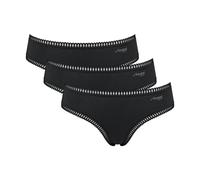 Sloggi Damen Unterhose GO Crush Hipster, 3-Pack, S, Schwarz