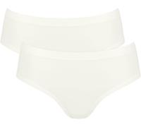 Hipster SLOGGI "GO Sense", Damen, Gr. L, weiß (silk weiß), Single Jersey, Obermaterial: 88% Modal, 12% Elasthan, körpernah, Unterhosen Hipster, superweicher Modalmix, flache Kanten, elastisch, nahtlos