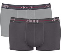 Sloggi Herren Hipster Start – 2er-Pack, Baumwolle – Grau/Schwarz L