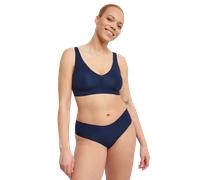Hipster SLOGGI "ZERO Feel 2.0 Hipster", Damen, Gr. L, blau (navy blau), Single Jersey, Obermaterial: 76% Polyamid, 24% Elasthan, Unterhosen, nahtlos und unsichtbar (23828239-L) navy blau