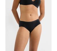 Hipster SLOGGI "ZERO Feel Air", Damen, Gr. XL, schwarz, Single Jersey, Obermaterial: 89% Polyamid, 11% Elasthan, körpernah, Unterhosen, atmungskativ, semi-transparenter Look, feine Streifen (22403838-