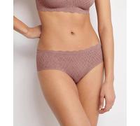 Hipster SLOGGI "ZERO Feel Bliss", Damen, Gr. XS, braun (cacao), Spitze, Obermaterial: 76% Polyamid, 24% Elasthan, körpernah, Unterhosen, mit Stretch-Spitze, superweich, atmungsaktiv (85642362-XS) caca