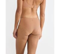 Hipster SLOGGI "ZERO Feel Pure", Damen, Gr. XS, nostalgic braun, Single Jersey, Obermaterial: 54% Modal, 24% Polyamid, 22% Elasthan, körpernah, Unterhosen, dezenter Streifeneffekt, nahtlos, Stretch (1