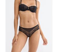 Hipster TRIUMPH "Comfort Allure", Damen, Gr. 40, schwarz, Microtouch, Obermaterial: 55% Polyamid, 35% Polyester, 10% Elasthan, Unterhosen, mit floraler Stretch-Spitze, elastisch, Mesh-Einsätze, femini