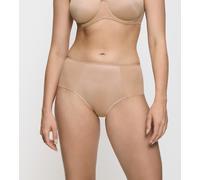 Hipster TRIUMPH "Essential Minimizer", Damen, Gr. 42, beige (natur), Microtouch, Obermaterial: 79% Polyamid, 21% Elasthan, normal, Unterhosen, schimmerndes Jacquard-Muster, Microfaser, breite Seitenpa