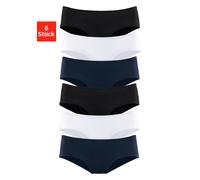 Hipster VIVANCE ACTIVE, Damen, Gr. 44/46, blau (marine, schwarz, weiß), Microfaser, Obermaterial: 95% Polyamid, 5% Elasthan (LYCRA), unifarben, Unterhosen, aus weicher Microfaser (582683-44) marine, s