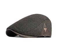 HIQIU Schiebermütze Herren Baskenmütze Barett Cap Herbst Winter, Schirmmütze Flat Cap Herren Driving Cabbie Hunter Hut Gatsby Newsboy Cap (DE/NL/SE/PL, Alphanumerisch, M, L, A2# Kaffee)
