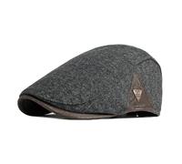HIQIU Schiebermütze Herren Baskenmütze Barett Cap Herbst Winter, Schirmmütze Flat Cap Herren Driving Cabbie Hunter Hut Gatsby Newsboy Cap (DE/NL/SE/PL, Alphanumerisch, M, L, A2# Grau)