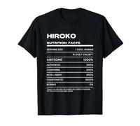 Hiroko Durchschnittliche Nährwerte Name Lustig Preisgünstiges Grafik-T-Shirt, Herren, Schwarz, L