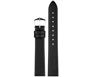 Hirsch Armband für Uhren Toronto L 18 mm Leder Schwarz 03702050-2-18