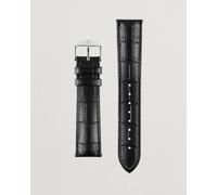 HIRSCH Duke Embossed Leather Watch Strap Black Schwarz 20MM