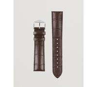HIRSCH Duke Embossed Leather Watch Strap Brown Braun 22MM