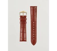 HIRSCH Duke Embossed Leather Watch Strap Golden Brown Braun 18MM