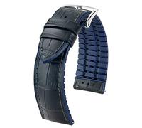 HIRSCH Herren Performance Uhrenarmband Modell Andy 24 mm Schwarz/blau