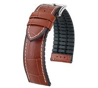 HIRSCH Herren Performance Uhrenarmband Modell George 22 mm Goldbraun