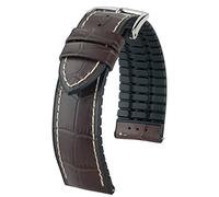 HIRSCH Herren Performance Uhrenarmband Modell George 24 mm Braun