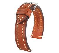 HIRSCH Herren Uhrenarmband Sattelleder Modell Liberty 18 mm Goldbraun