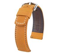 HIRSCH Herren Uhrenarmband Sattelleder Modell Mariner 18 mm Goldbraun