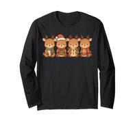 Hirsch Kinder Jungen Mädchen Weihnachten Hirsch Langarmshirt