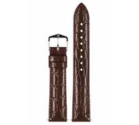 Hirsch Leder-Armband für Uhren Crocograin M 20 mm Braun 12302810-1-20