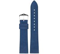 Hirsch Leder-Armband für Uhren Osiris Nubuk M 20 mm Dunkelblau 03433180-2-20