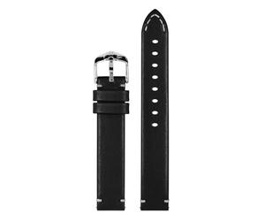 Hirsch Lederarmband für Uhren Ranger L 20 mm Schwarz 05402050-2-20