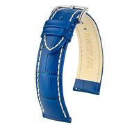 Hirsch Modena Langes Uhrenarmband Leder Königsblau 10302885-2, blau, 22 mm, Riemen