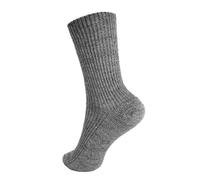 Hirsch Natur Baby Kinder Grobstrick-Socke kbT Wolle Grau Meliert 18-20