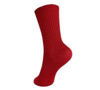 Hirsch Natur, Grobstrick Socken Baby und Kinder, 100% Wolle (kbT) (29-30, Rot)